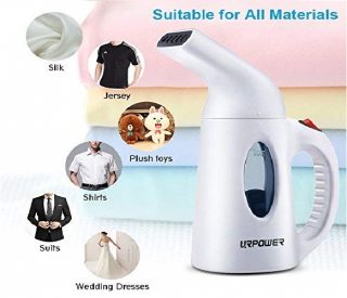 2.URPOWER Garment Steamer 130ml Portable 7 in 1 Handheld Fabric Steamer Fast Heat-up Powerful Garment Clothes Steamer with High Capacity for Home and Travel