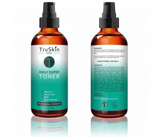 4.DAILY Facial SUPER Toner for All Skin Types, Contains Glycolic Acid, Vitamin C, Witch Hazel and Organic Anti Aging Ingredients for Sensitive Skin, Combination, Acne, and Even Oily Skin
