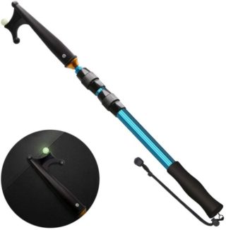10. SAN LIKE Telescopic Boat Hook with Luminous Beadfor Docking Blue